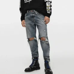 Diesel Ankle-Jeans Cropped Destroyed Mharky 084ZS -Diesel Verkäufe 1324e8b6 86a0 5591 97dc ce358275bd0e