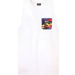 Diesel T-Shirt »Herren Tank Top- Pride Kollektion, Rundhals,« Weiß, Schwarz
