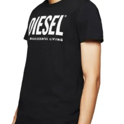 Diesel T-Shirt »Unisex T-Shirt - T-Diego, Logo, Rundhals« Grau, Schwarz, Wei&szlig; -Diesel Verkäufe 194530ac db1a 5570 8a11 a2798f9a5fbd