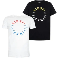 Diesel T-Shirt »Regular Fit - T-DIEGO-Y2« Schwarz, Wei&szlig; -Diesel Verkäufe 1c24a147 0a8b 5084 9300 888f605def7f