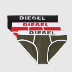 Diesel Slip »Andre Classic Brief« im 3er Pack Schwarz#ft5_slash#rot#ft5_slash#oliv, Rot#ft5_slash#hellblau#ft5_slash#blau, Grau#ft5_slash#oliv#ft5_slash#blau