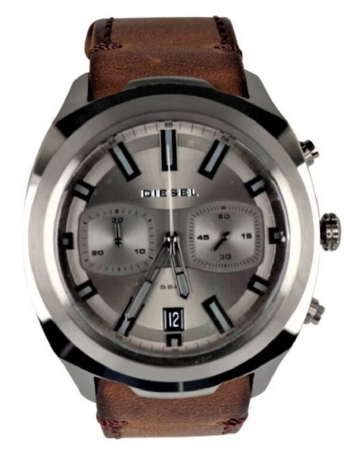 Diesel Quarzuhr »Herren Armbanduhr DZ4491 Tumbler Leder braun, Zifferblatt grau, analog« 1 Diesel Quarzuhr »Herren Armbanduhr DZ4491 Tumbler Leder braun, Zifferblatt grau, analog«
