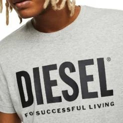 Diesel T-Shirt »Unisex T-Shirt - T-Diego, Logo, Rundhals« Grau, Schwarz, Wei&szlig; -Diesel Verkäufe 6af01097 330b 51fb a324 9abe74f70870