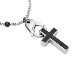 Diesel Kette mit Anhänger »Kreuz, Pillar, DX1322040«, mit Glassteinen und Perlmutt