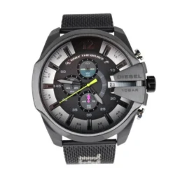 Diesel Quarzuhr »Herren Armbanduhr DZ4514 "only the brave" Mega Chief Edelstahl Meshband schwarz, Zifferblatt grau«