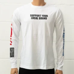 Diesel Longsleeve »T-JUST-LS-XE« Weiß mit Print