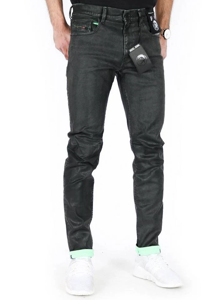 Diesel Slim-fit-Jeans Schwarz Beschichtet Knöchellang - D-Strukt 009DU W32 1 Diesel Slim-fit-Jeans Schwarz Beschichtet Knöchellang - D-Strukt 009DU W32
