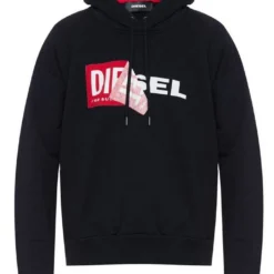 Diesel Hoodie »Oversize Kapuzenpullover S-ALBY Schwarz«
