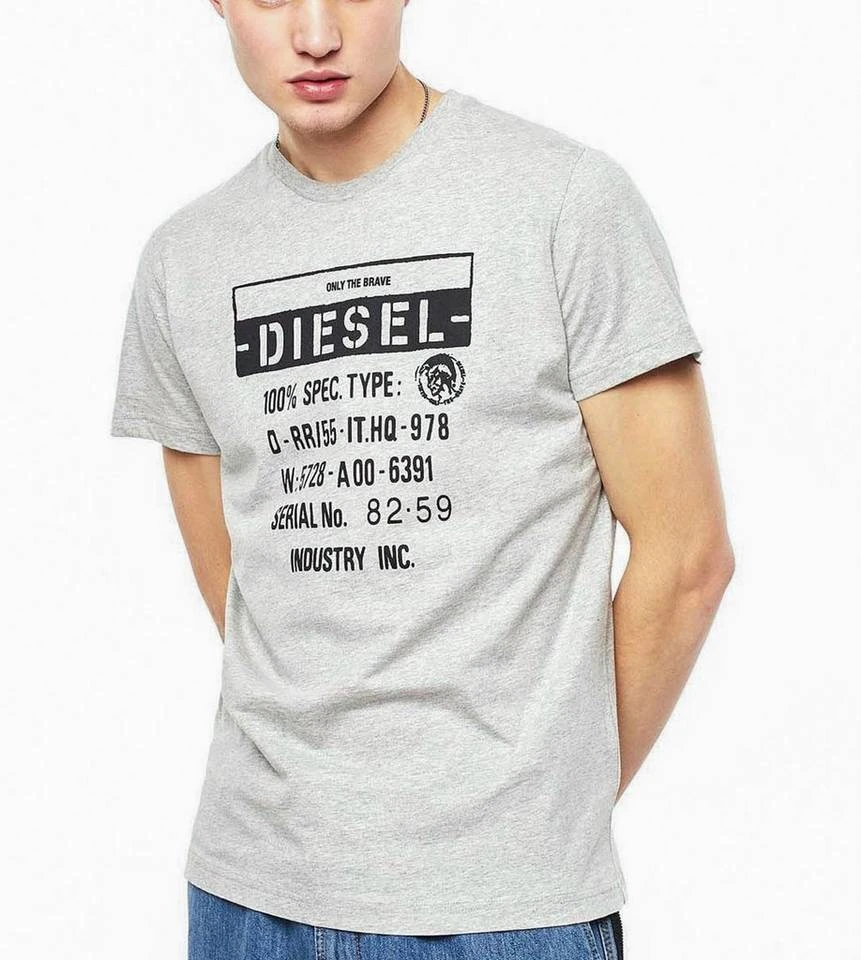 Diesel T-Shirt »Regular Fit Rundhals T-DIEGO-S1 Grau« 3 Diesel T-Shirt »Regular Fit Rundhals T-DIEGO-S1 Grau« – Bild 3