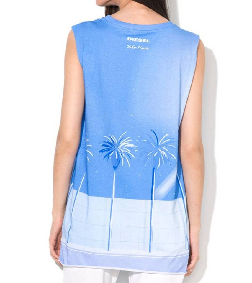 Diesel Rundhalsshirt »DIESEL Sommer Tank Top cooles Damen Cut-Off-Shirt mit Palmen-Print Freizeit-Shirt Blau« 3 Diesel Rundhalsshirt »DIESEL Sommer Tank Top cooles Damen Cut-Off-Shirt mit Palmen-Print Freizeit-Shirt Blau« – Bild 3
