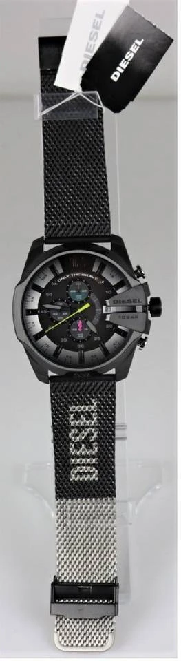 Diesel Quarzuhr »Herren Armbanduhr DZ4514 "only the brave" Mega Chief Edelstahl Meshband schwarz, Zifferblatt grau« 2 Diesel Quarzuhr »Herren Armbanduhr DZ4514 "only the brave" Mega Chief Edelstahl Meshband schwarz, Zifferblatt grau« – Bild 2